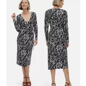 NWT Diane von Furstenberg (DVF) for Target Long Sleeve Midi Sea Spots Wrap Dress